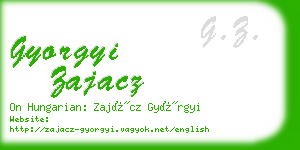 gyorgyi zajacz business card